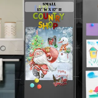 Preview of Santa is on his Way magnet in Small size.