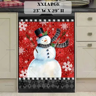 Preview of Snowman with Tweed Scarf magnet in XX Large size.