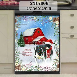 Preview of Festive Farmhouse Cow magnet in XX Large size.