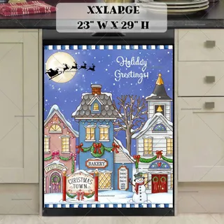 Preview of Cute Christmas Town magnet in XX Large size.