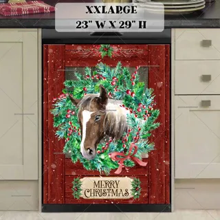 Preview of Horse with a Wreath in a Barn magnet in XX Large size.