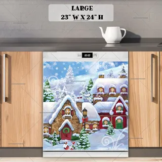 Preview of Santa's Christmas Village magnet in Large size.