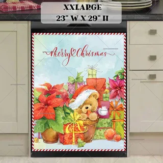 Preview of Cute Christmas Teddy Bear and Gifts magnet in XX Large size.