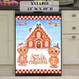 Preview of Sweet Christmas Gingerbread Couple magnet in XX Large size.