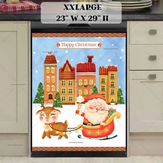 Preview of Cute Santa is Coming to Town magnet in XX Large size.