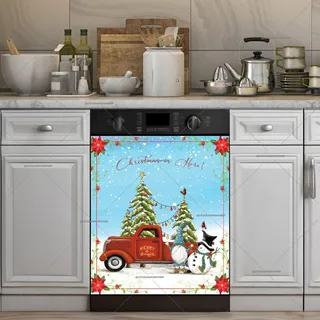 Preview of Snowman, Gnome and the Red Truck magnet.