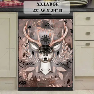 Preview of Beautiful Ethnic Winter Deer magnet in XX Large size.