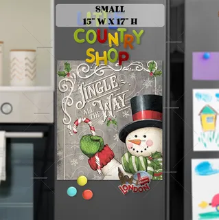 Preview of Jingle All the Way Snowman magnet in Small size.