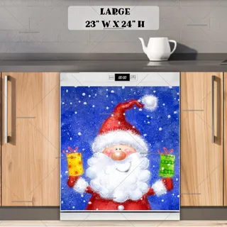 Preview of Adorable Santa with Gifts magnet in Large size.