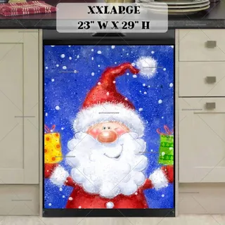 Preview of Adorable Santa with Gifts magnet in XX Large size.