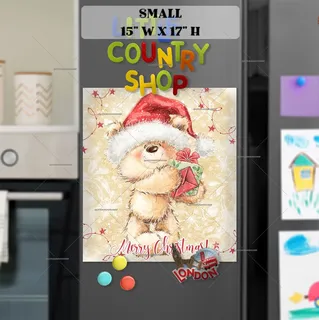 Preview of Teddy Bear Santa magnet in Small size.