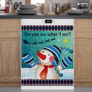 Preview of Cute Snowman Waiting for Santa magnet.