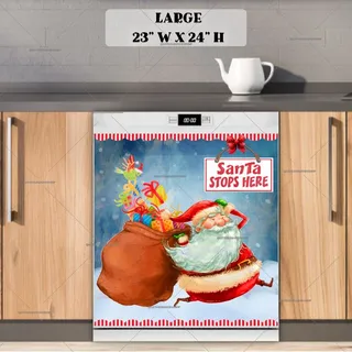 Preview of Santa Stops Here magnet in Large size.