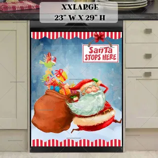 Preview of Santa Stops Here magnet in XX Large size.