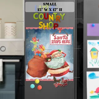 Preview of Santa Stops Here magnet in Small size.