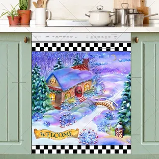 Preview of Cozy Christmas Cottage magnet.