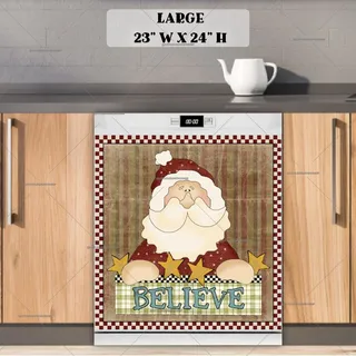 Preview of Country Farmhouse Santa magnet in Large size.