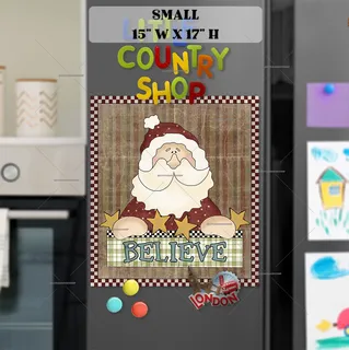 Preview of Country Farmhouse Santa magnet in Small size.