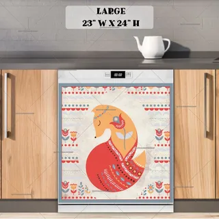 Preview of Scandinavian Folk Art Christmas #1 magnet in Large size.