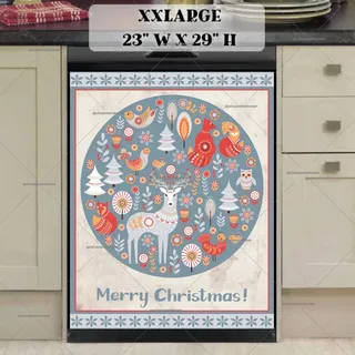 Preview of Scandinavian Folk Art Christmas #3 magnet in XX Large size.