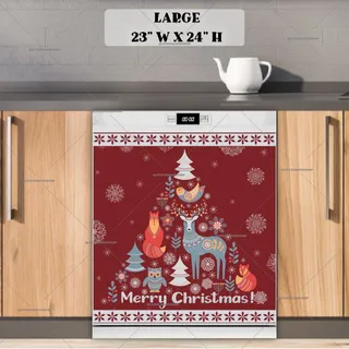 Preview of Scandinavian Folk Art Christmas #5 magnet in Large size.