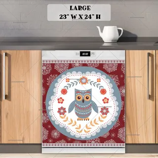 Preview of Scandinavian Folk Art Christmas #6 magnet in Large size.