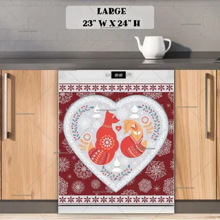 Preview of Scandinavian Folk Art Christmas #7 magnet in Large size.