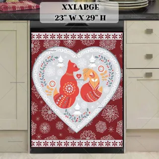 Preview of Scandinavian Folk Art Christmas #7 magnet in XX Large size.