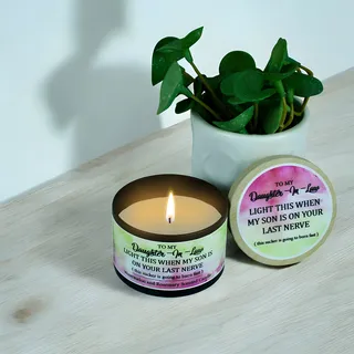 Preview of Daughter-in-Law Funny Candle.