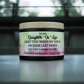 Preview of Daughter-in-Law Funny Candle.