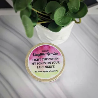 Preview of Daughter-in-Law Funny Candle.