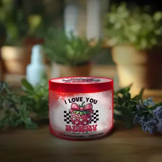 Preview of I Love You Berry Much Candle.