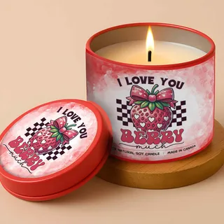 Preview of I Love You Berry Much Candle.