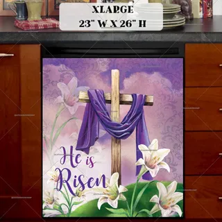 Preview of Christian Easter Design with a Cross magnet in Extra Large size.