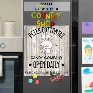 Preview of Peter Cottontail Candy Company magnet in Small size.