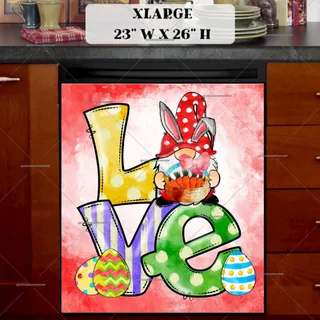 Preview of Easter Love Gnome magnet in Extra Large size.