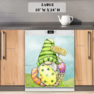 Preview of Easter Gnome and Egg Basket magnet in Large size.