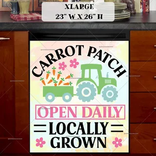 Preview of Easter Carrot Patch Sign magnet in Extra Large size.