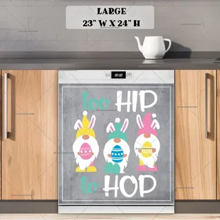 Preview of Too Hip to Hop Easter Gnomes magnet in Large size.