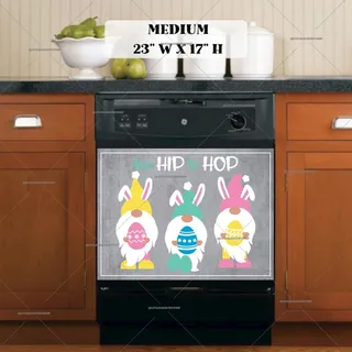 Preview of Too Hip to Hop Easter Gnomes magnet in Medium size.