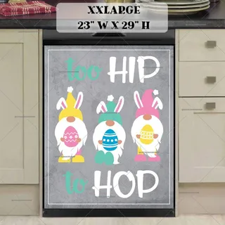 Preview of Too Hip to Hop Easter Gnomes magnet in XX Large size.