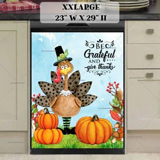 Preview of Thanksgiving Turkey with Pumpkins magnet in XX Large size.