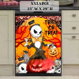 Preview of Halloween Pumpkin Skeleton #2 magnet in XX Large size.