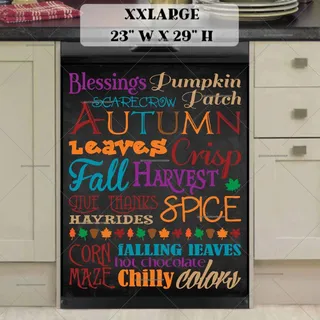 Preview of Autumn Word Art Design magnet in XX Large size.