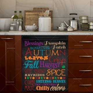 Preview of Autumn Word Art Design magnet.