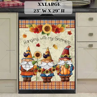 Preview of Autumn Pumpkin Gnomes #2 magnet in XX Large size.