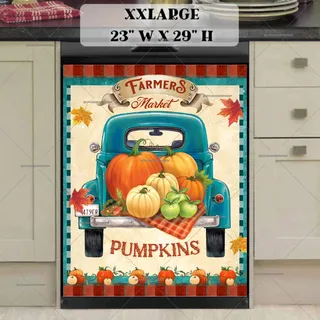 Preview of Farmer's Market Pumpkin Truck magnet in XX Large size.