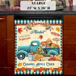 Preview of Farmer's Market Pumpkin Truck #2 magnet in Extra Large size.