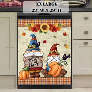 Preview of Autumn Pumpkin Gnomes #3 magnet in XX Large size.