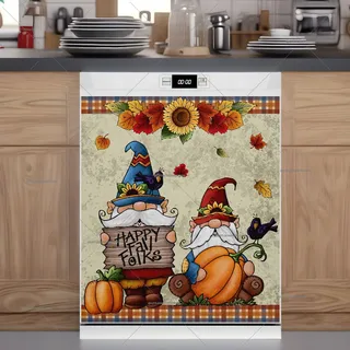 Preview of Autumn Pumpkin Gnomes #3 magnet.